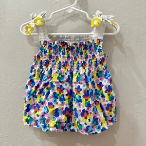 Mini Boden Bright Floral Smocked Tank Top